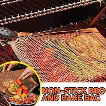 New Hot Non-Stick Mesh Grilling Bag Outdoor Picnic Tool Bolsa De Barbacoa Reusable and Easy to Clean Non-Stick BBQ Bake Bag