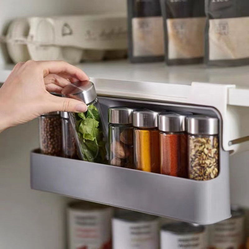 Under-shelf Spice Organizer Spice Bottle Storage Rack Kitchen