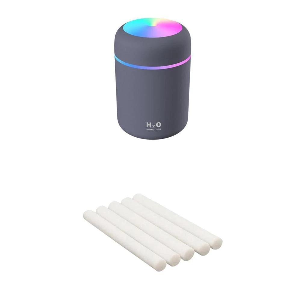 Portable Electric Air Humidifier 300ml Diffuser with Colorful Light