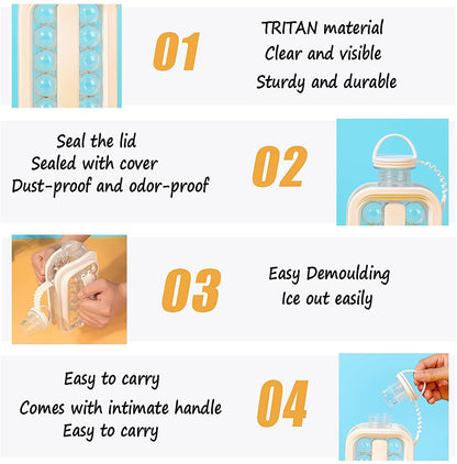 Multifunctional Portable Ice Ball Maker Bottle