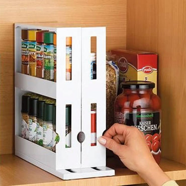 Multi-Function Rotating Storage Kitchen Seasoning Rack