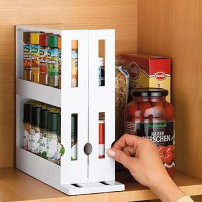 Multi-Function Rotating Storage Kitchen Seasoning Rack