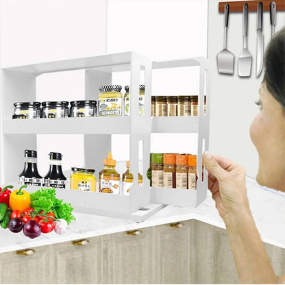 Multi-Function Rotating Storage Kitchen Seasoning Rack