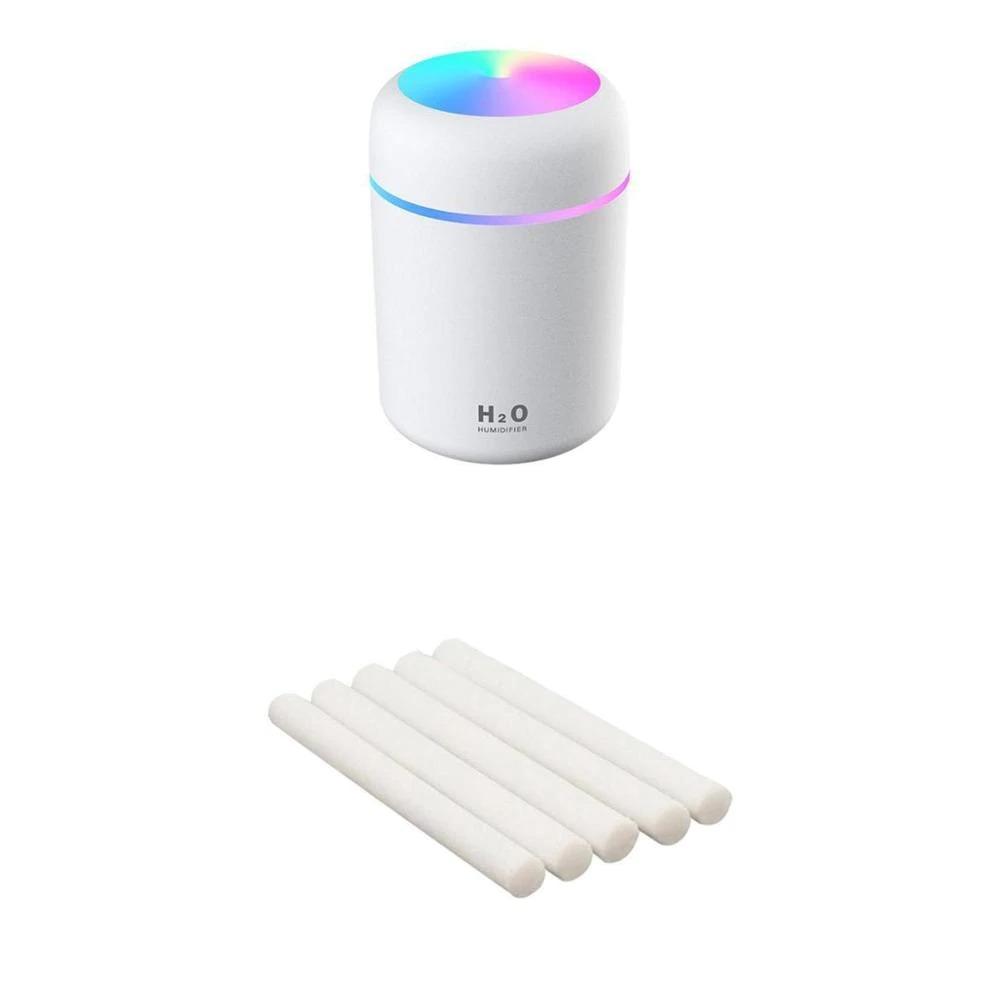 Portable Electric Air Humidifier 300ml Diffuser with Colorful Light