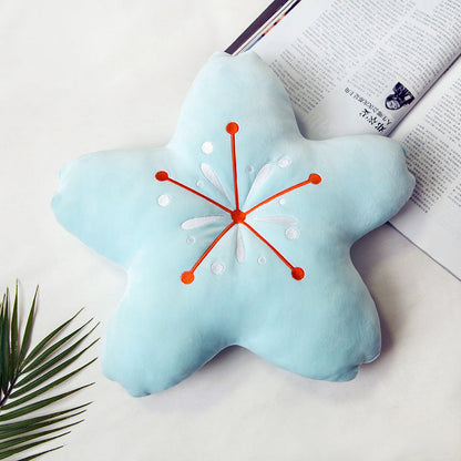 Cherry Blossom Throw Pillow Sakura Shape Plush Cushion Kawaii