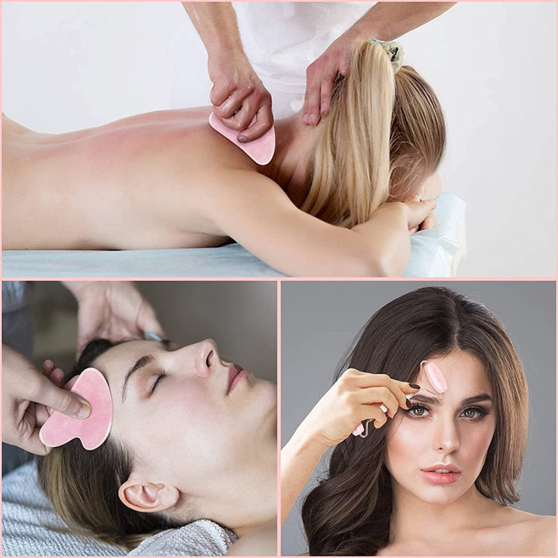 Rose Quartz Face Jade Roller Massager
