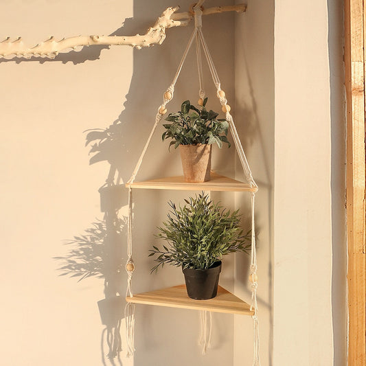 Wall Hanging Shelves Wood Stand Home Decor