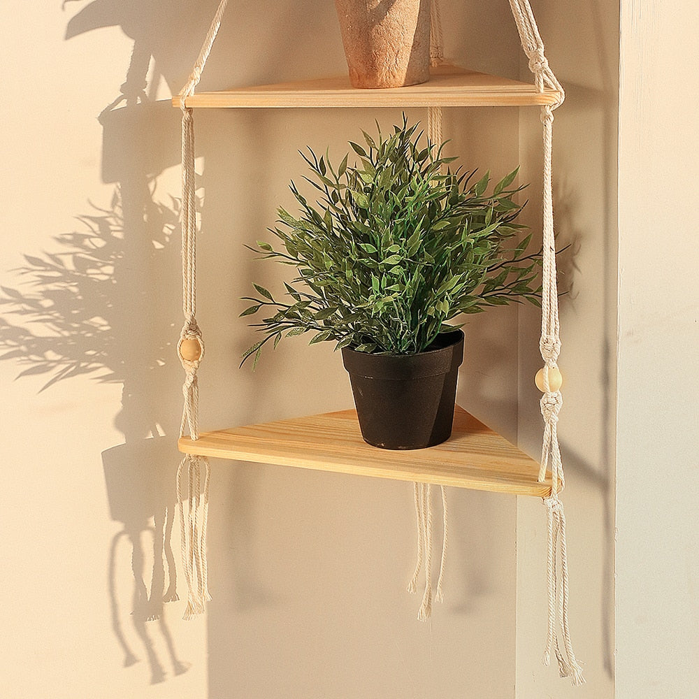 Wall Hanging Shelves Wood Stand Home Decor