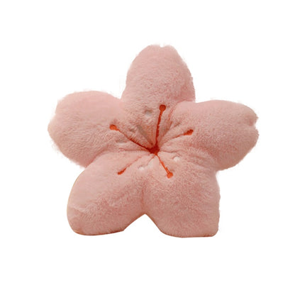 Cherry Blossom Throw Pillow Sakura Shape Plush Cushion Kawaii