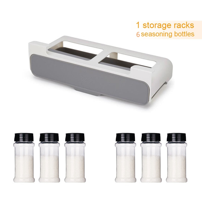 Under-shelf Spice Organizer Spice Bottle Storage Rack Kitchen