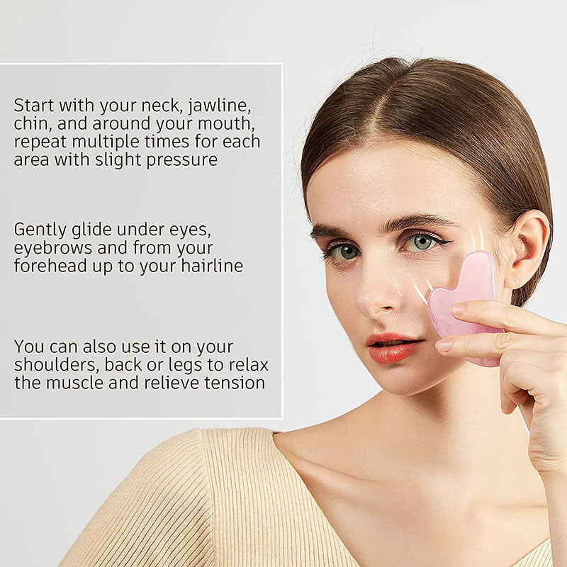 Rose Quartz Face Jade Roller Massager