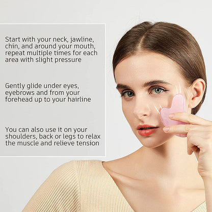 Rose Quartz Face Jade Roller Massager