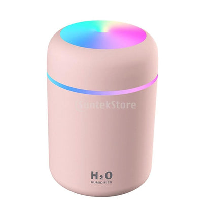 Portable Electric Air Humidifier 300ml Diffuser with Colorful Light