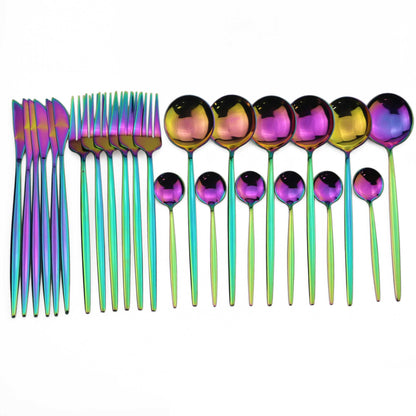 24pcs Luxury Western Dinnerware Set