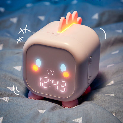 Cute Dinosaur Digital Alarm Clock For Kids Bedside Clock Children Sleep Trainer Wake Up Night Light