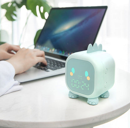 Cute Dinosaur Digital Alarm Clock For Kids Bedside Clock Children Sleep Trainer Wake Up Night Light