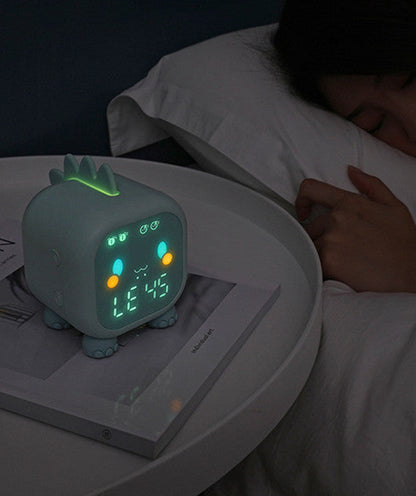 Cute Dinosaur Digital Alarm Clock For Kids Bedside Clock Children Sleep Trainer Wake Up Night Light