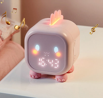 Cute Dinosaur Digital Alarm Clock For Kids Bedside Clock Children Sleep Trainer Wake Up Night Light