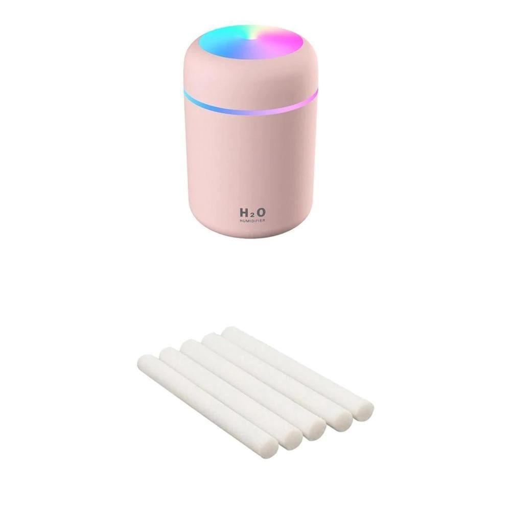 Portable Electric Air Humidifier 300ml Diffuser with Colorful Light