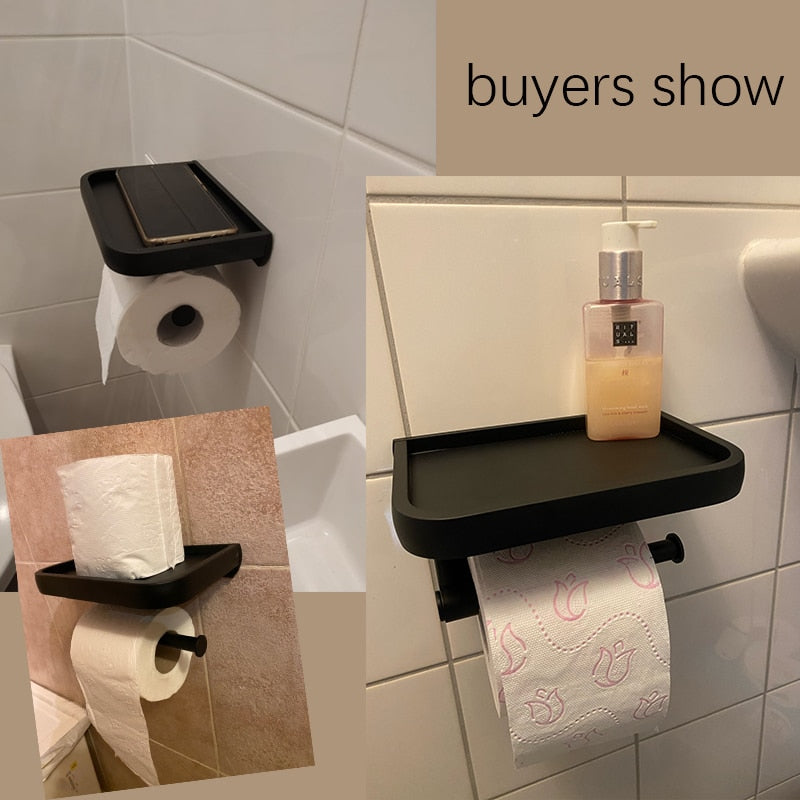 Toilet Paper Holder With Phone Rest