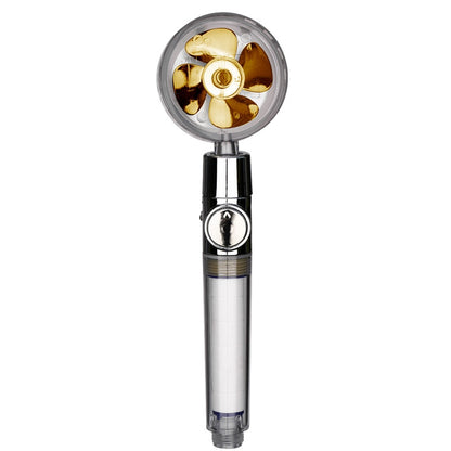 Turbo Propeller Rainfall Handheld Shower Head Water Saving for Bathroom Accessaries Showerhead Body Jet Shower