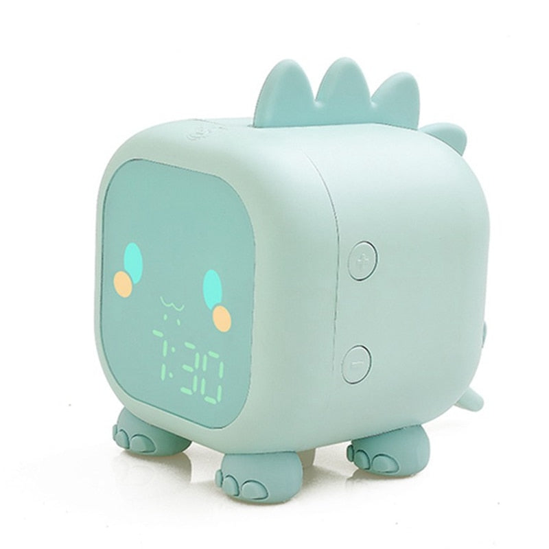 Cute Dinosaur Digital Alarm Clock For Kids Bedside Clock Children Sleep Trainer Wake Up Night Light