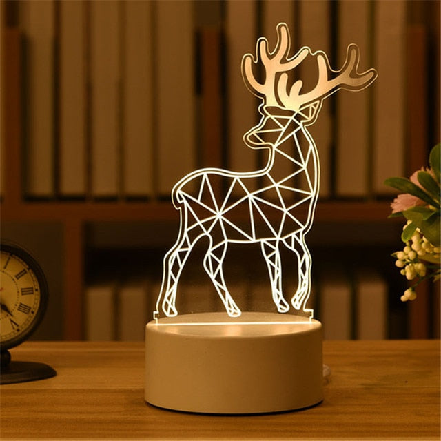 3D Acrylic Led Lamp for Home Night Light Table Lamp