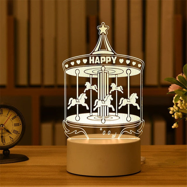 3D Acrylic Led Lamp for Home Night Light Table Lamp