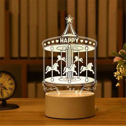 3D Acrylic Led Lamp for Home Night Light Table Lamp