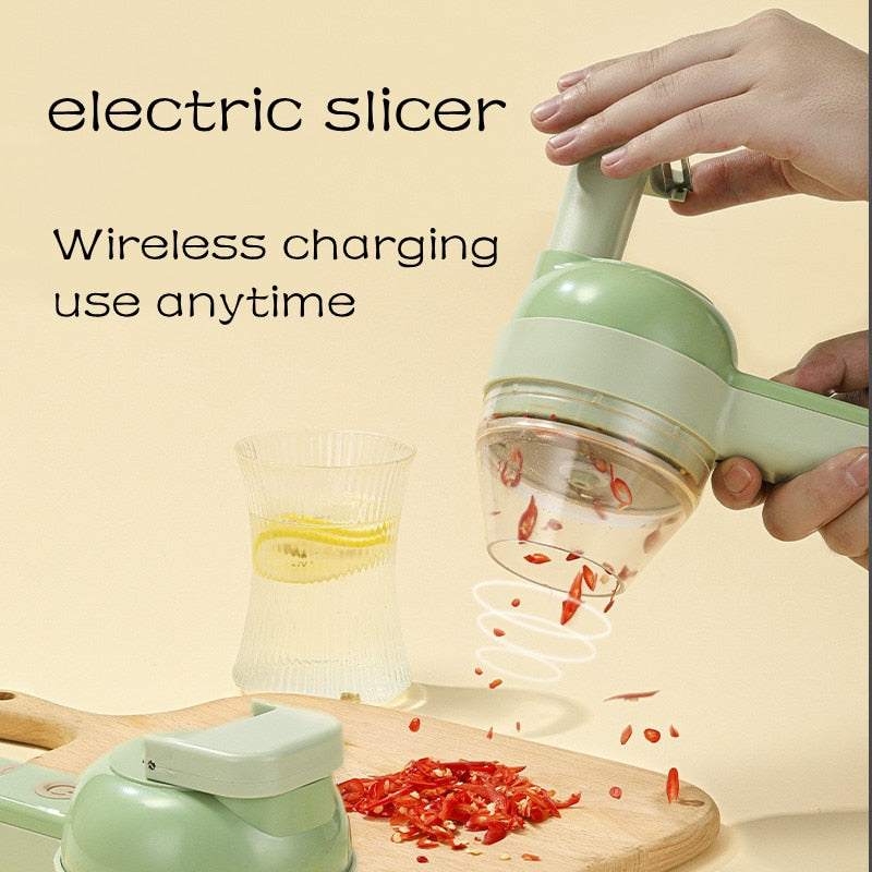 4In1 Handheld Electric Vegetable Cutter