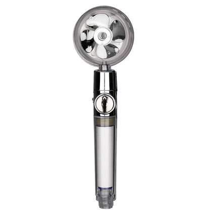 Turbo Propeller Rainfall Handheld Shower Head Water Saving for Bathroom Accessaries Showerhead Body Jet Shower