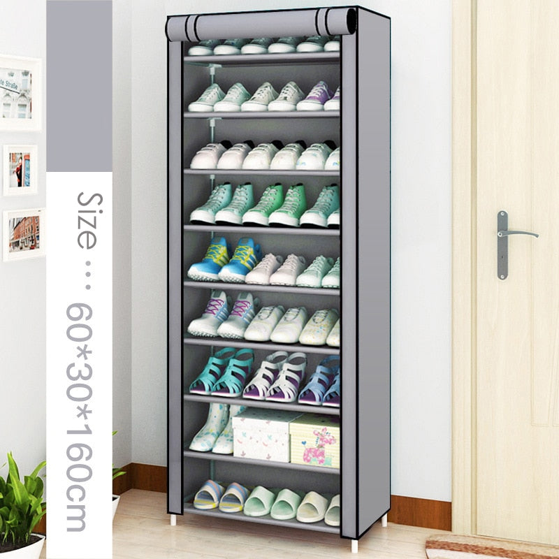Shoe Rack 10 Layer Shoe Storage Cabinet Standing Shoe Organizer