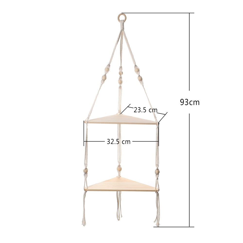 Wall Hanging Shelves Wood Stand Home Decor