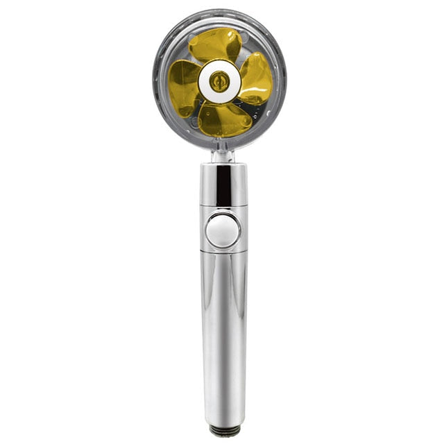 Turbo Propeller Rainfall Handheld Shower Head Water Saving for Bathroom Accessaries Showerhead Body Jet Shower