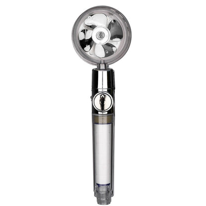 Turbo Propeller Rainfall Handheld Shower Head Water Saving for Bathroom Accessaries Showerhead Body Jet Shower