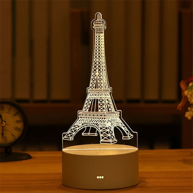 3D Acrylic Led Lamp for Home Night Light Table Lamp