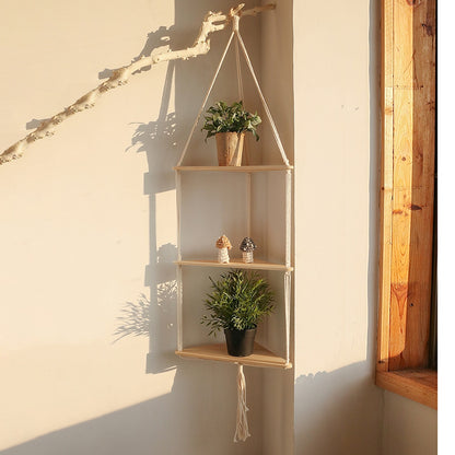 Wall Hanging Shelves Wood Stand Home Decor