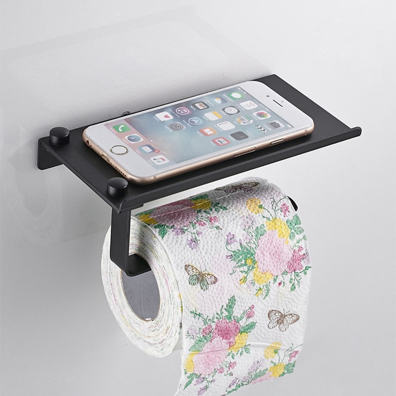 Toilet Paper Holder With Phone Rest