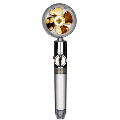 Turbo Propeller Rainfall Handheld Shower Head Water Saving for Bathroom Accessaries Showerhead Body Jet Shower