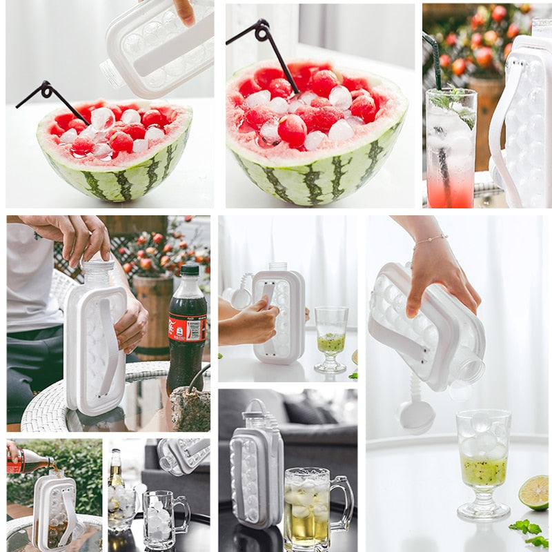 Multifunctional Portable Ice Ball Maker Bottle