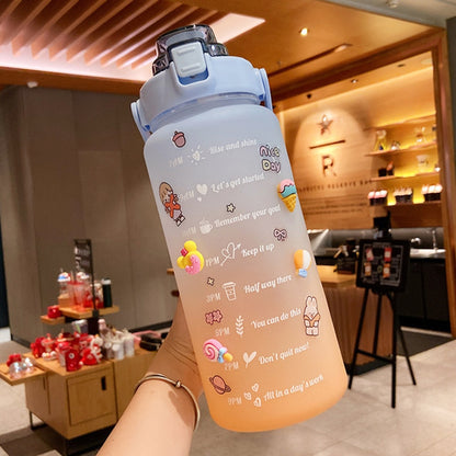 Fitness Motivational 2 liter Water Bottle