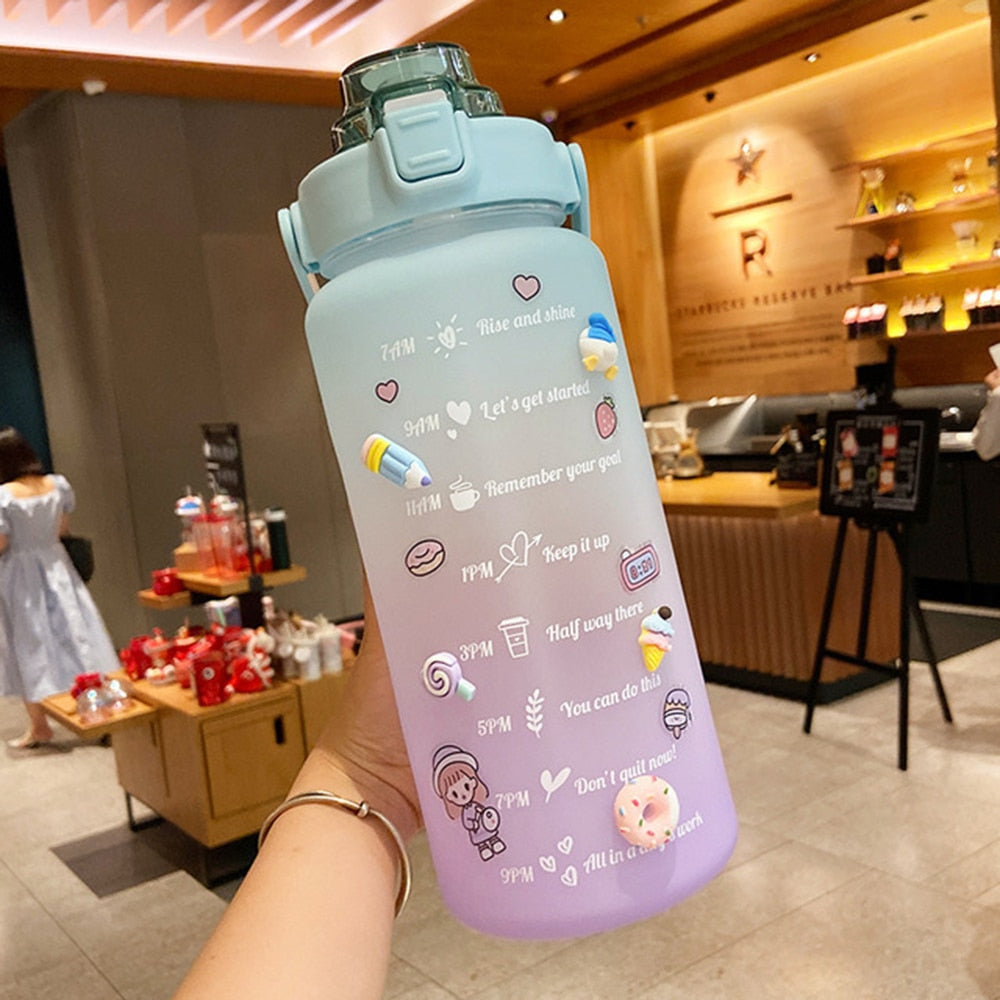 Fitness Motivational 2 liter Water Bottle