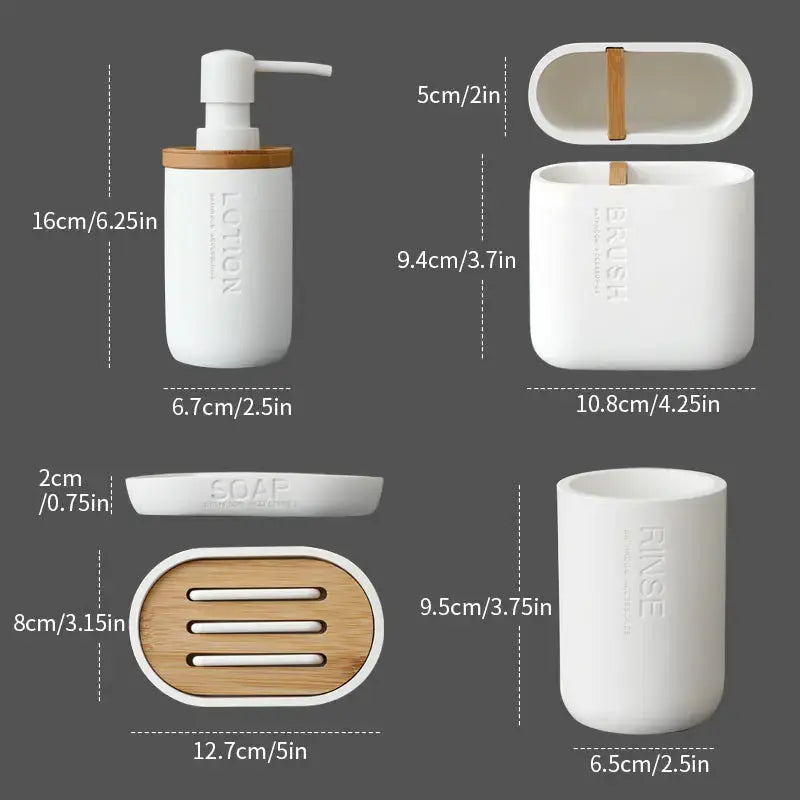 Bathroom Accessories Set Resin