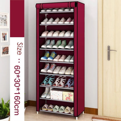 Shoe Rack 10 Layer Shoe Storage Cabinet Standing Shoe Organizer