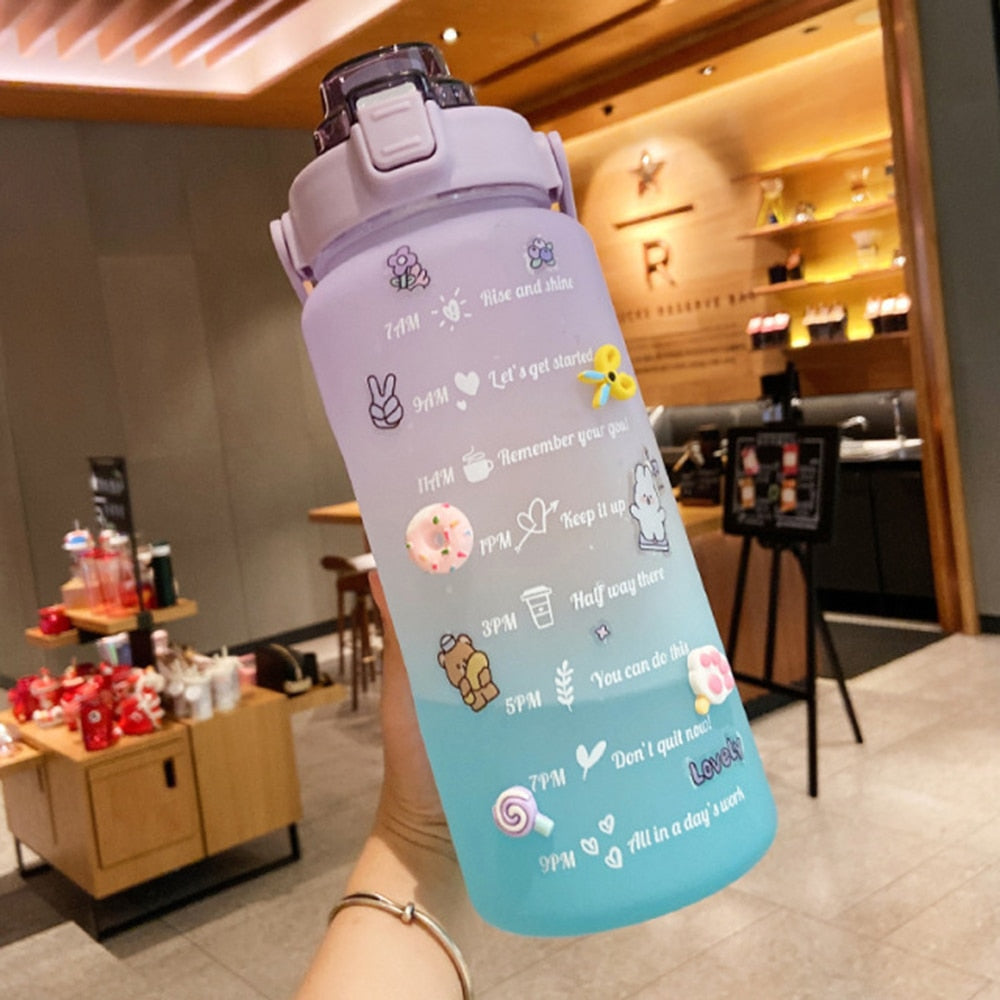 Fitness Motivational 2 liter Water Bottle
