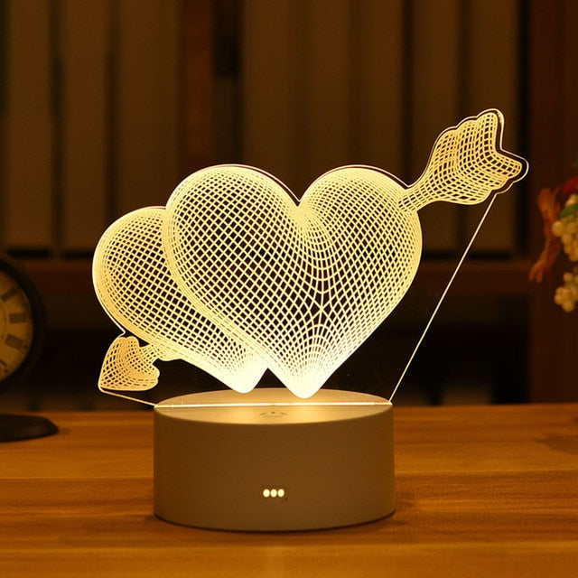 3D Acrylic Led Lamp for Home Night Light Table Lamp