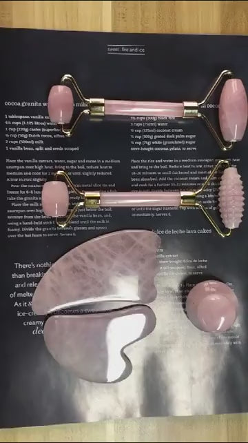 Rose Quartz Face Jade Roller Massager