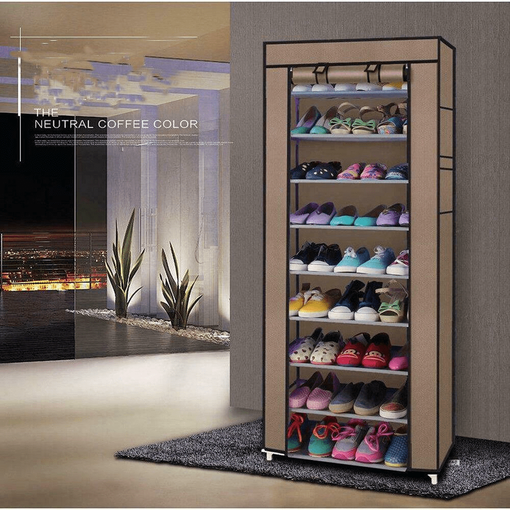 Shoe Rack 10 Layer Shoe Storage Cabinet Standing Shoe Organizer