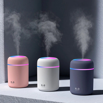 Portable Electric Air Humidifier 300ml Diffuser with Colorful Light