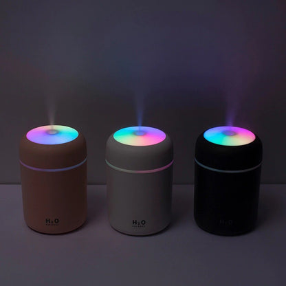 Portable Electric Air Humidifier 300ml Diffuser with Colorful Light